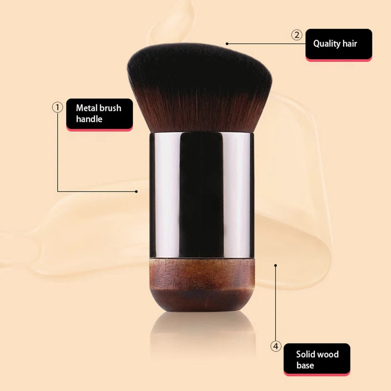 Makeup Brush maquiagemProfessional Makeup Brushes Foundation Brush Loose Power Contour Brush Natural Wood Buffing Woman Beauty