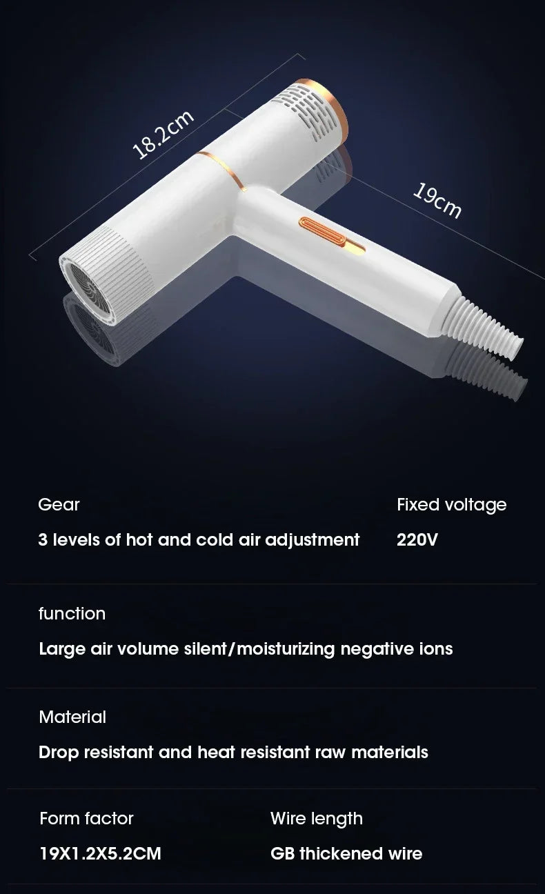 Professional Hair Dryer Strong Wind Salon Dryer Hot Air and Cold Air Wind Negative Ionic Hammer Blower Dry Electric Hair Dryer