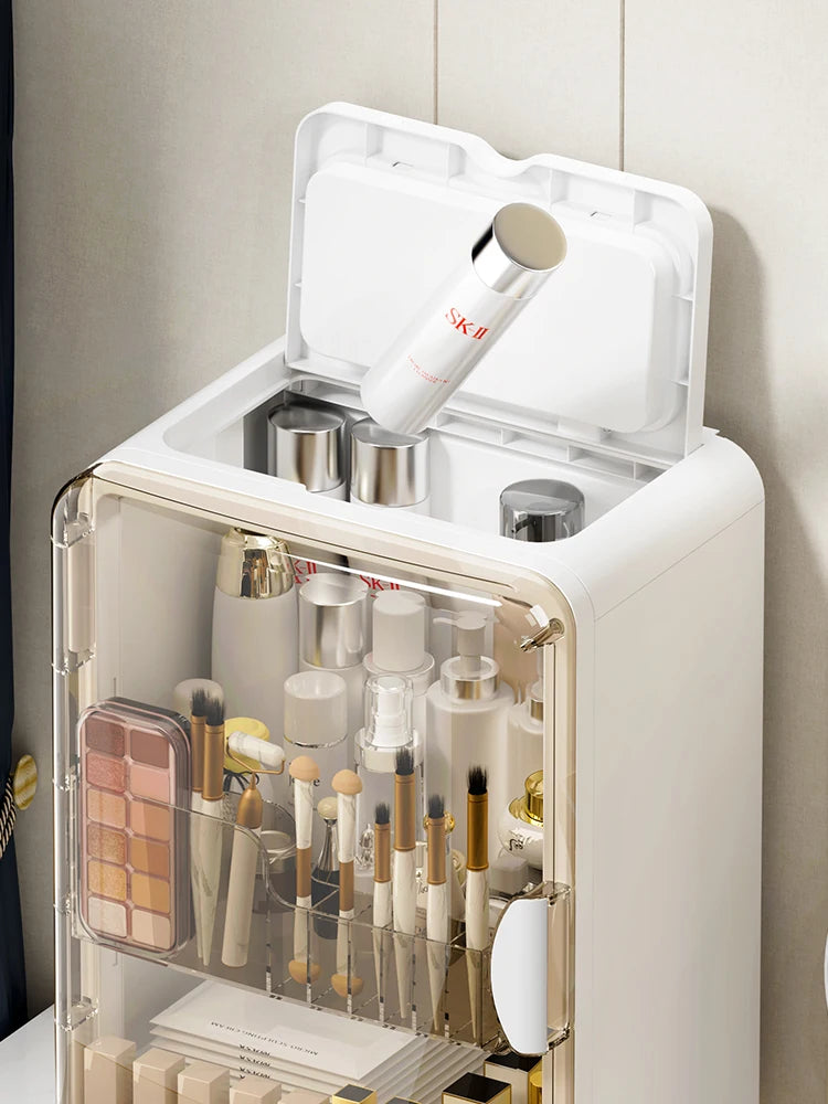High-end cosmetic storage cabinet, home dressing table drawer, storage rack, large-capacity plastic cosmetic storage box