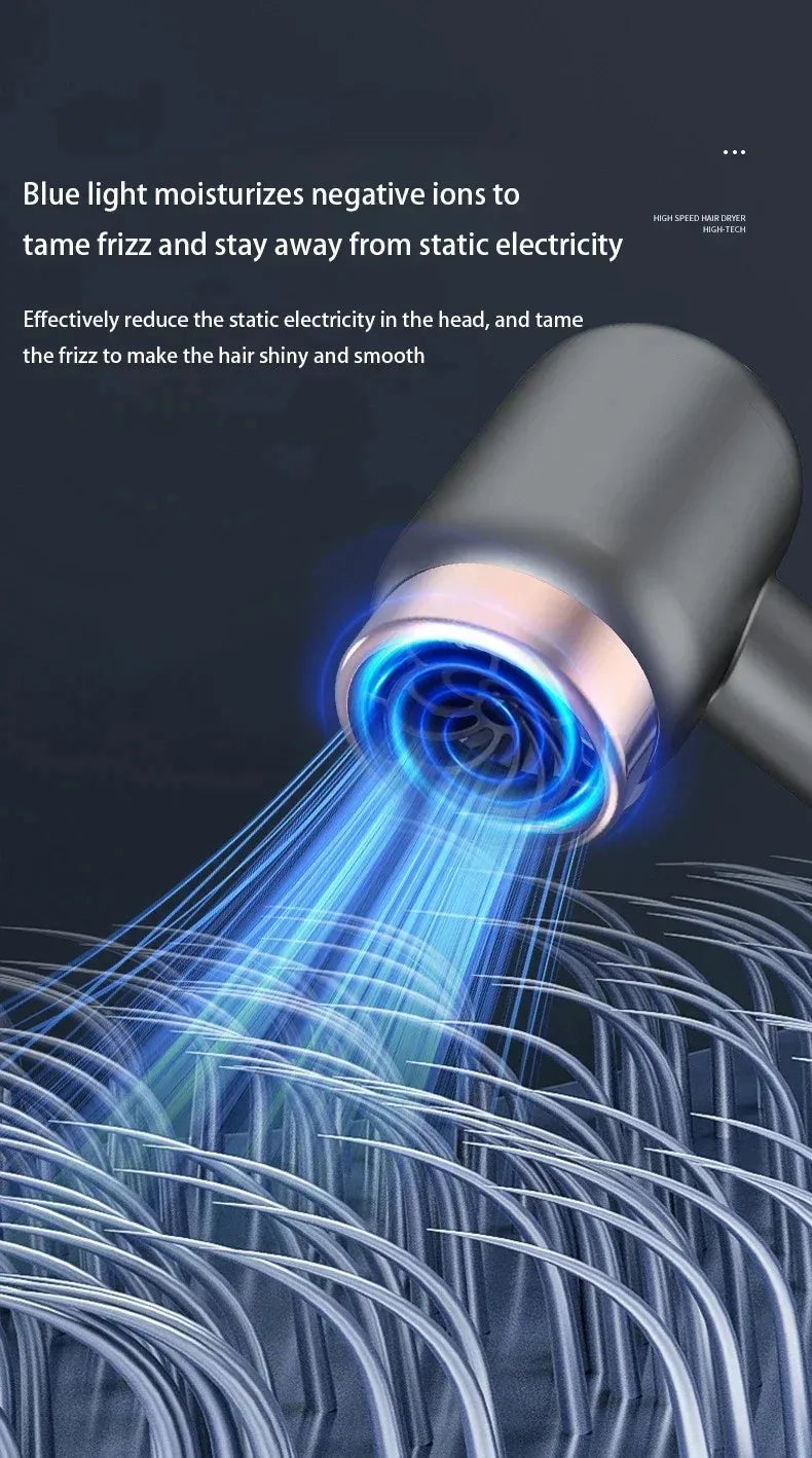 Hair Dryer Charging Portable USB Rechargeable Hairdryer High-Power Home Quick-Dry Hair Salon Travel Blow Dryer