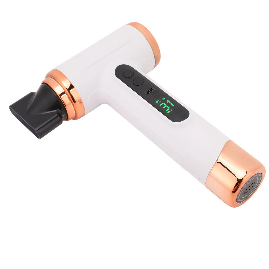 Cordless Hair Dryer 15000mAh Portable USB Rechargeable Hair Dryer with USB Charging Cold Hot Wind 200W for Students Dormitory Wh