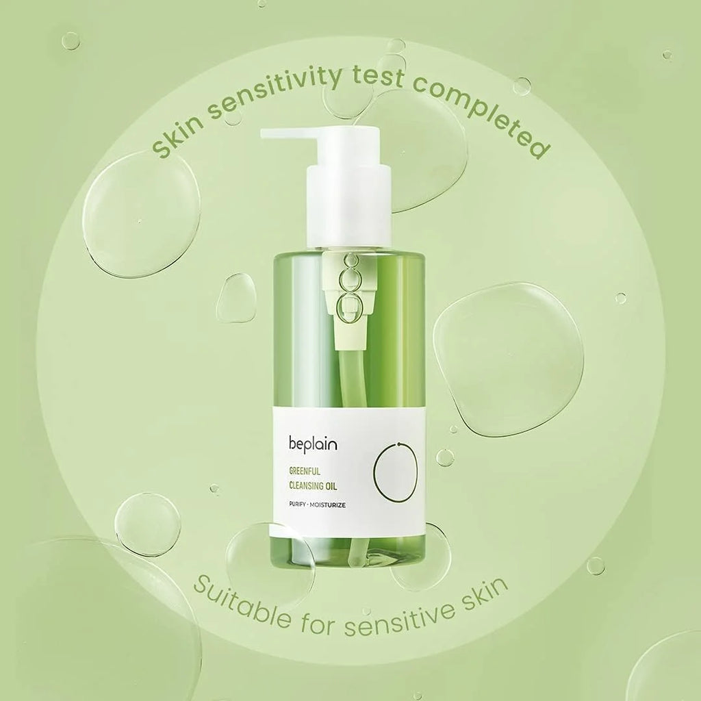 Korean Skincare Products BEPLAIN Mung Bean Pore Serum,Deep Cleansing Foam,facial Pore Remover Clay Mask and Makeup Remover Oil