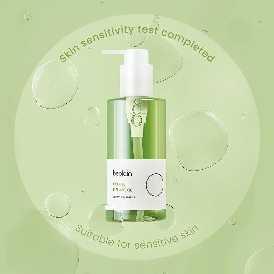 Korean Skincare Products BEPLAIN Mung Bean Pore Serum,Deep Cleansing Foam,facial Pore Remover Clay Mask and Makeup Remover Oil