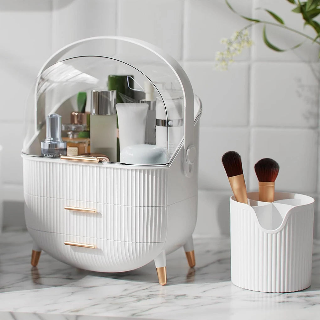 Cosmetic Storage Box Big Capacity Bathroom Waterproof Dustproof Jewelry Makeup Organizer Skin Care Makeup Display Storage Drawer