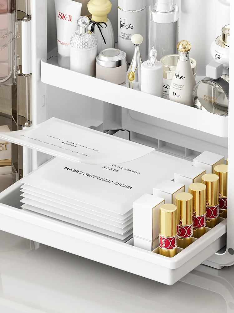 High-end cosmetic storage cabinet, home dressing table drawer, storage rack, large-capacity plastic cosmetic storage box