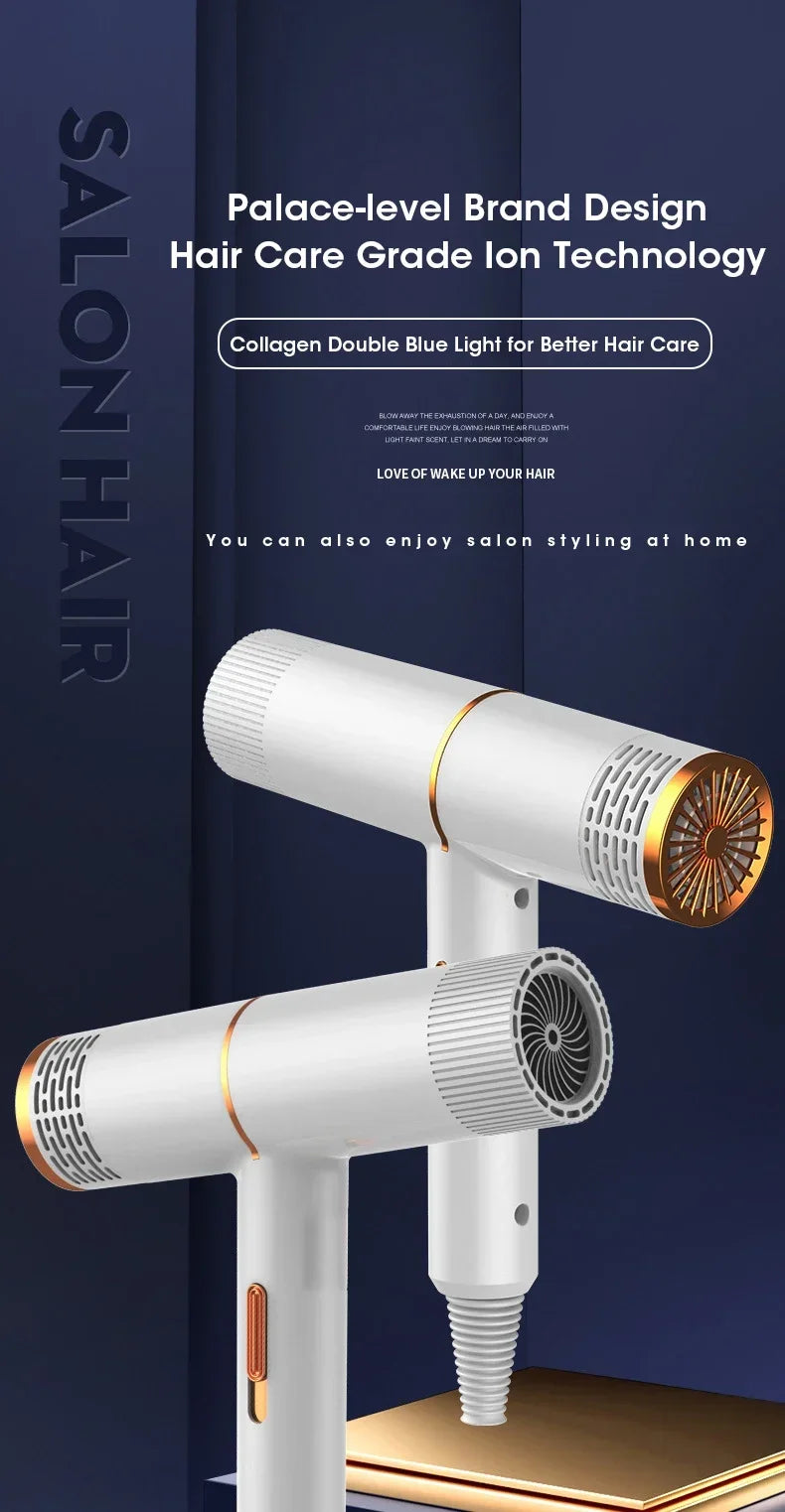 Professional Hair Dryer Strong Wind Salon Dryer Hot Air and Cold Air Wind Negative Ionic Hammer Blower Dry Electric Hair Dryer