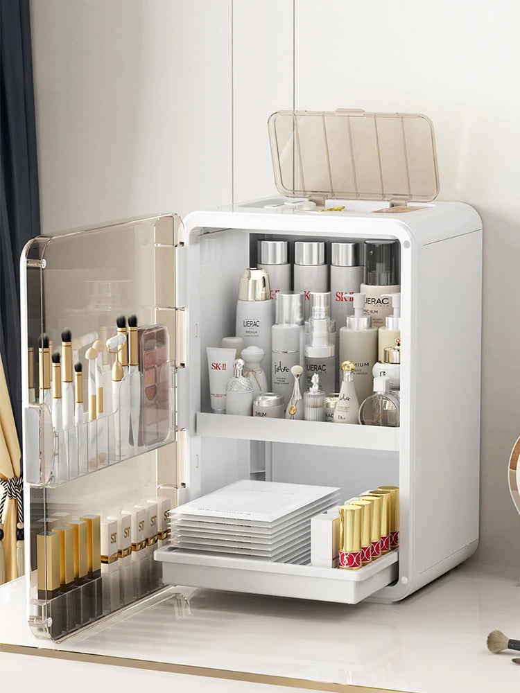 High-end cosmetic storage cabinet, home dressing table drawer, storage rack, large-capacity plastic cosmetic storage box