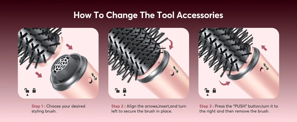 5 in 1 Hair Dryer, Air Wrap Styler with Travel Bag-Frizz-Free Auto Wrap Curler, Straightening for Hair Styling, No Heat Damage
