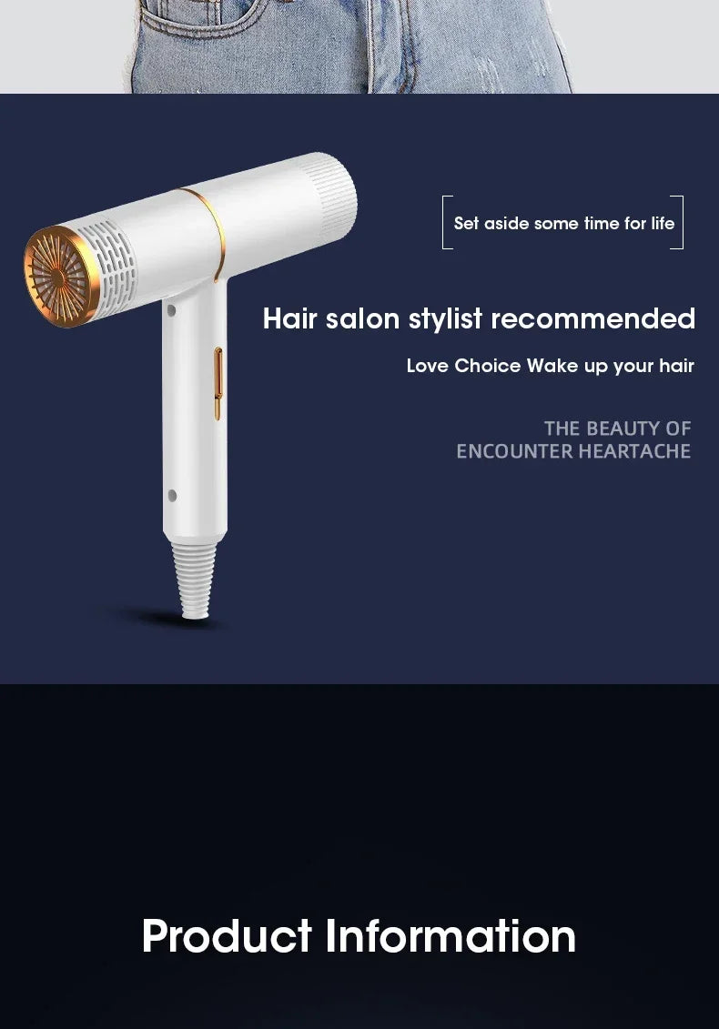 Professional Hair Dryer Strong Wind Salon Dryer Hot Air and Cold Air Wind Negative Ionic Hammer Blower Dry Electric Hair Dryer