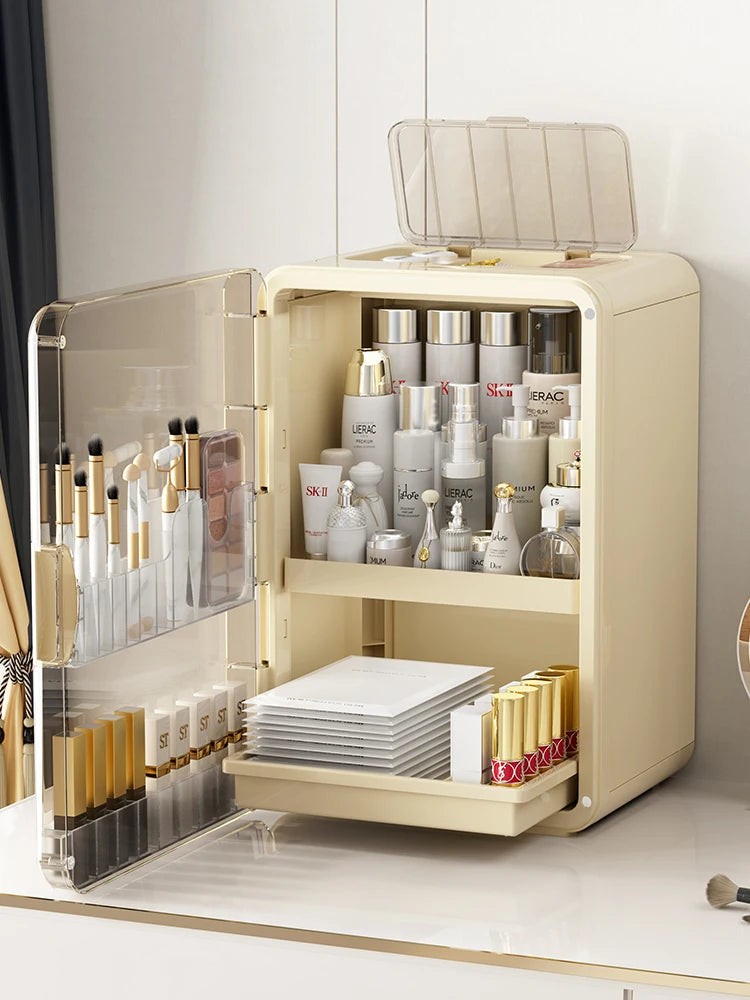 High-end cosmetic storage cabinet, home dressing table drawer, storage rack, large-capacity plastic cosmetic storage box