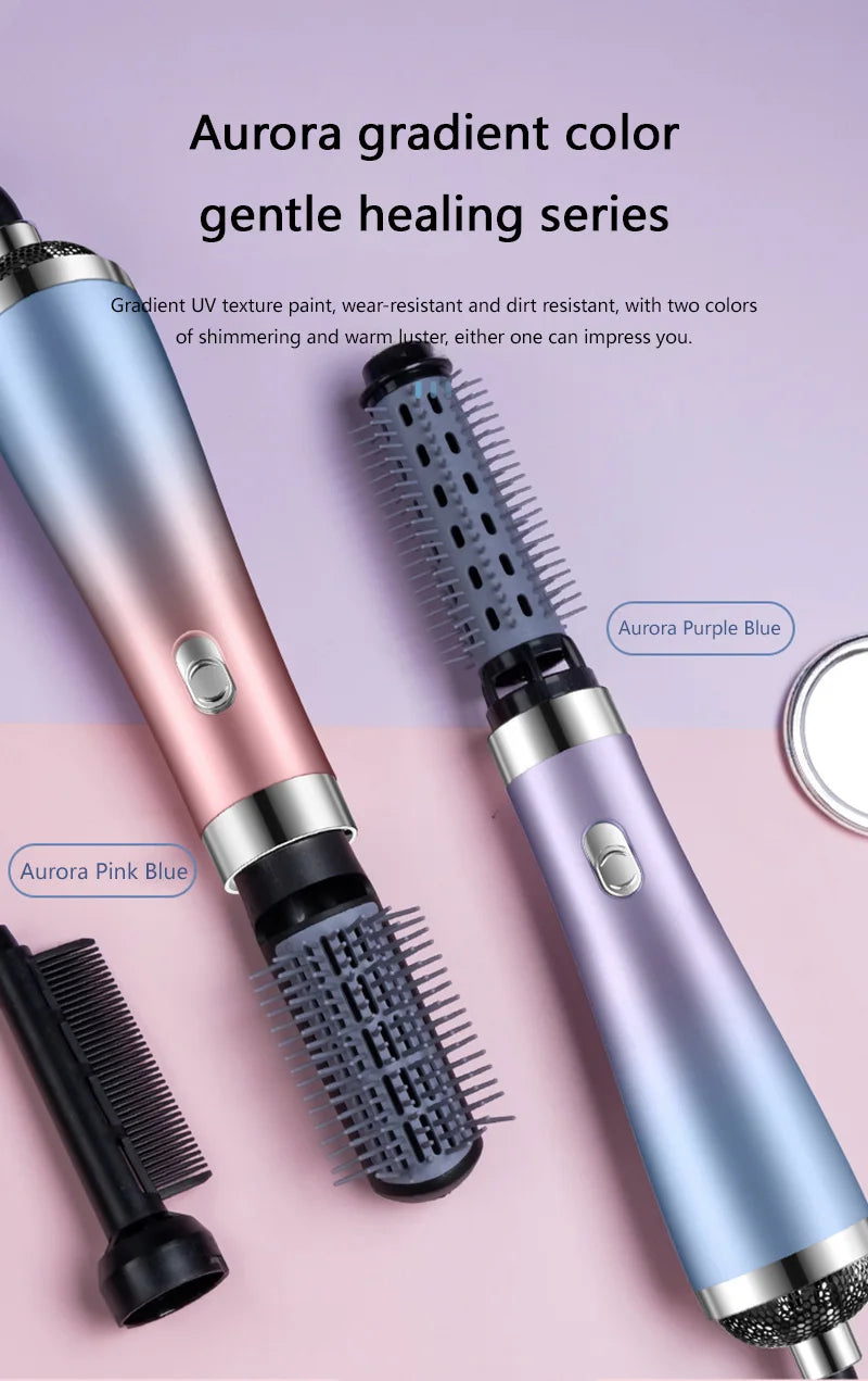 Hair Dryer Portable Comb lonic Hair Straightening Brush Hot Air Curling For Hair Roller Blow Dryer Quick Dry Hair Curler Curling