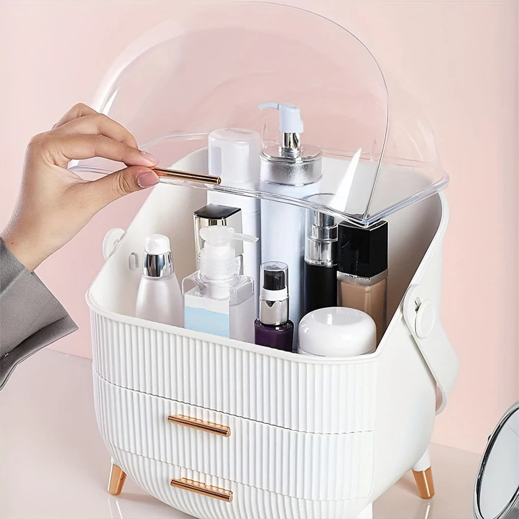 Cosmetic Storage Box Big Capacity Bathroom Waterproof Dustproof Jewelry Makeup Organizer Skin Care Makeup Display Storage Drawer