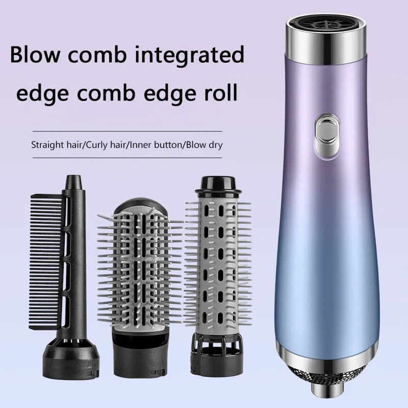 Hair Dryer Portable Comb lonic Hair Straightening Brush Hot Air Curling For Hair Roller Blow Dryer Quick Dry Hair Curler Curling