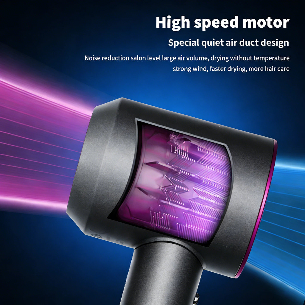 5 in 1 Professional Hair Dryer, with Hot and Cold Air Functionality - Lightweight and Thermostatic Styling Tool for Smooth Hair