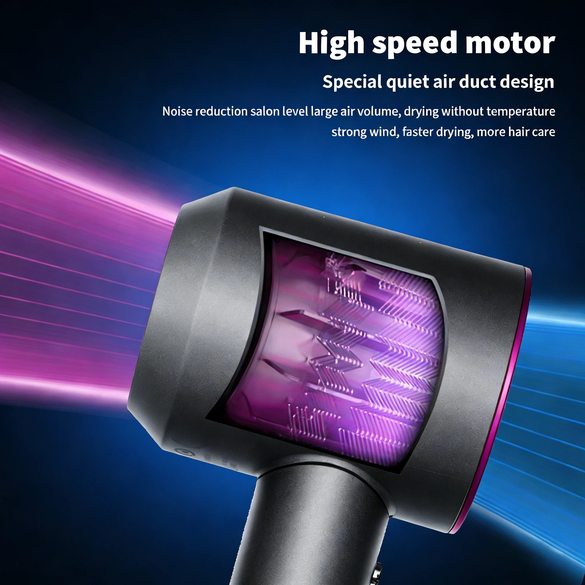 5 in 1 Professional Hair Dryer, with Hot and Cold Air Functionality - Lightweight and Thermostatic Styling Tool for Smooth Hair