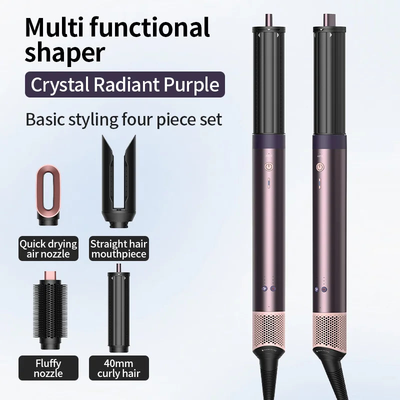 1700W 6-in-1 professional multifunctional hair dryer hot and cold air brush curling iron straightener salon grade fast drying