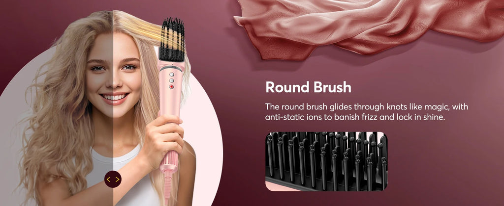5 in 1 Hair Dryer, Air Wrap Styler with Travel Bag-Frizz-Free Auto Wrap Curler, Straightening for Hair Styling, No Heat Damage